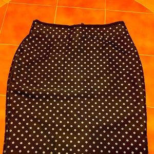 Polka dot pencil skirt
